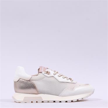 Hispanitas Oregon Bungee Laced Trainer - White Gold